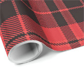Kerstmis geruite patroon  cadeaupapier (Rol Hoek)