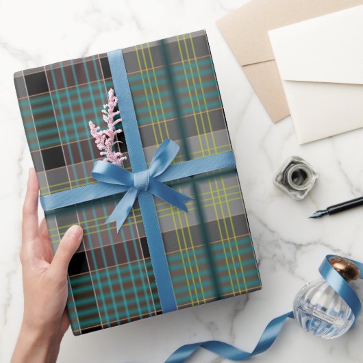 Kerstmis geruite patroon inpakpapier (Geschenken)