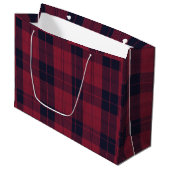 Kerstmis geruite patroon Rode Buffalo Plaid Groot Cadeauzakje (Voorkant Gekanteld)