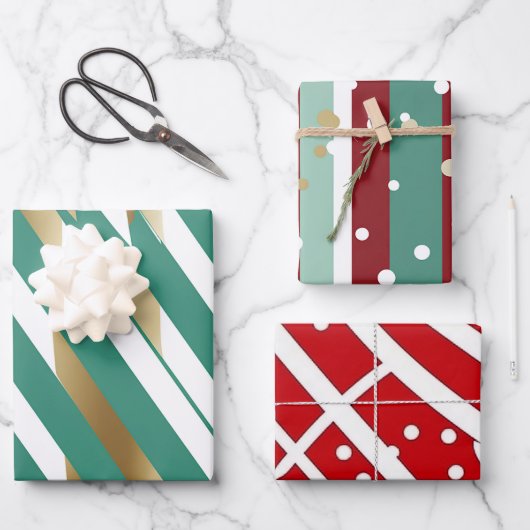 Kerstmis geruite rood en groen inpakpapier vel (Voorkant)