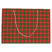Kerstmis geruite rood groen groot cadeauzakje (Achterkant)