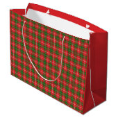 Kerstmis geruite rood groen groot cadeauzakje (Achterkant Gekanteld)