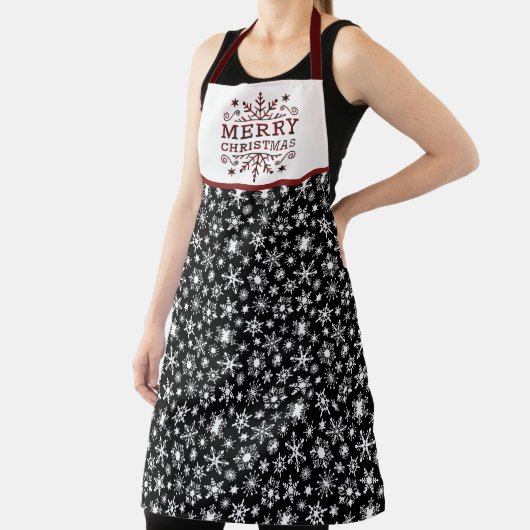 Kerstmis geruite sneeuwvlok Schort (Insitu)