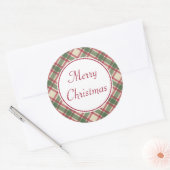 Kerstmis Geruite Vakantie Stickers (Envelop)