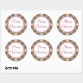 Kerstmis Geruite Vakantie Stickers (Vel)