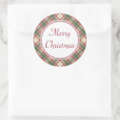 Kerstmis Geruite Vakantie Stickers (Tas)