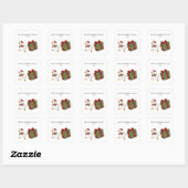 Kerstmis Geschenk Diep Goose Kerstmis Vierkante Sticker (Vel)
