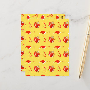 Kerstmis geschenkdoos Santa hoed snoep Briefkaart