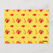 Kerstmis geschenkdoos Santa hoed snoep Briefkaart (Achterkant)