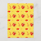 Kerstmis geschenkdoos Santa hoed snoep Briefkaart (Voorkant)