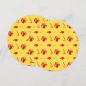 Kerstmis geschenkdoos Santa hoed snoep Feestdagenkaart (Voorkant / Achterkant)