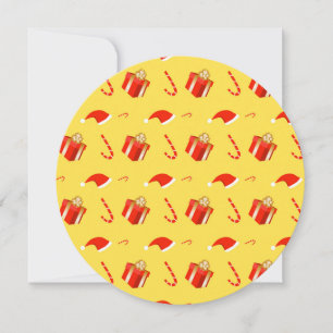 Kerstmis geschenkdoos Santa hoed snoep Feestdagenkaart