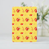 Kerstmis geschenkdoos Santa hoed snoep Kaart (Staand voorkant)