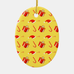 Kerstmis geschenkdoos Santa hoed snoep Keramisch Ornament