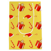 Kerstmis geschenkdoos Santa hoed snoep Medium Cadeauzakje (Achterkant)
