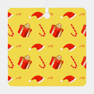 Kerstmis geschenkdoos Santa hoed snoep Metalen Ornament