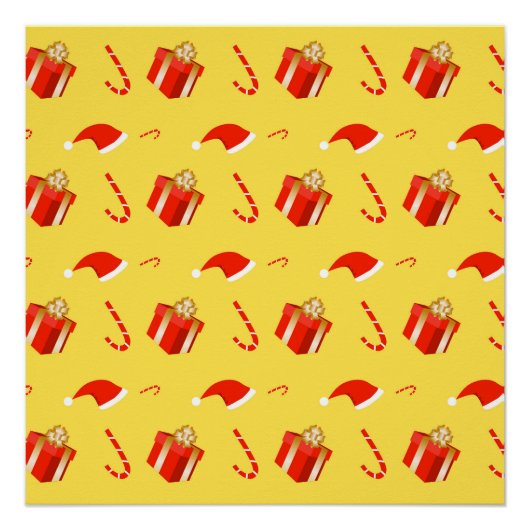 Kerstmis geschenkdoos Santa hoed snoep Perfect Poster (Voorkant)