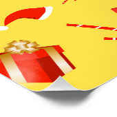 Kerstmis geschenkdoos Santa hoed snoep Perfect Poster (Hoek)