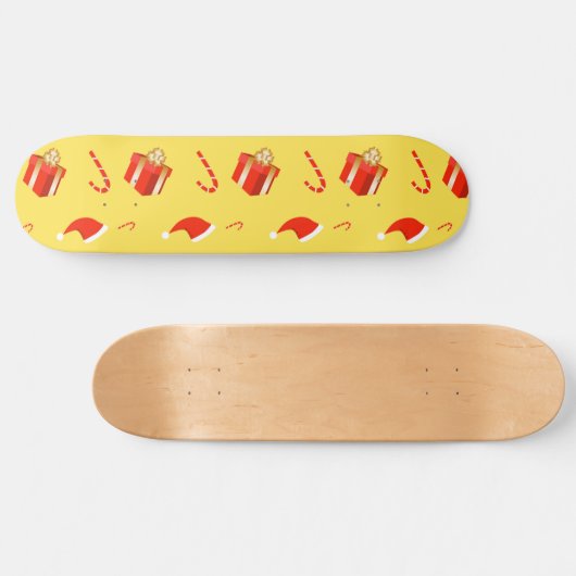 Kerstmis geschenkdoos Santa hoed snoep Persoonlijk Skateboard (Horizontaal)