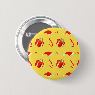 Kerstmis geschenkdoos Santa hoed snoep Ronde Button 5,7 Cm