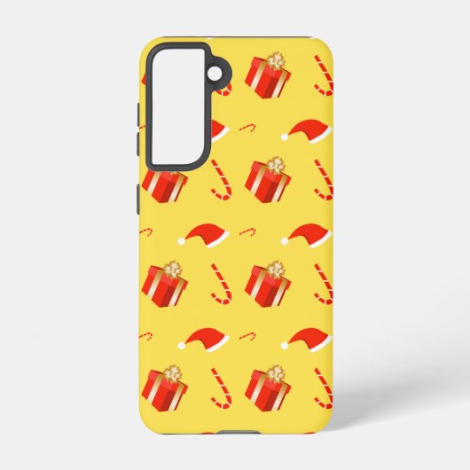 Kerstmis geschenkdoos Santa hoed snoep Samsung Galaxy Hoesje (Achterkant)
