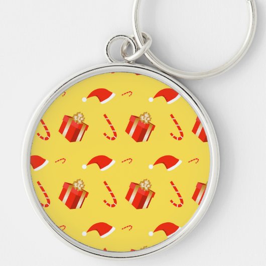 Kerstmis geschenkdoos Santa hoed snoep Sleutelhanger (Voorkant)