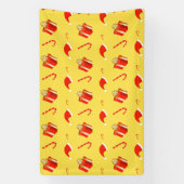 Kerstmis geschenkdoos Santa hoed snoep Spandoek (Verticaal)