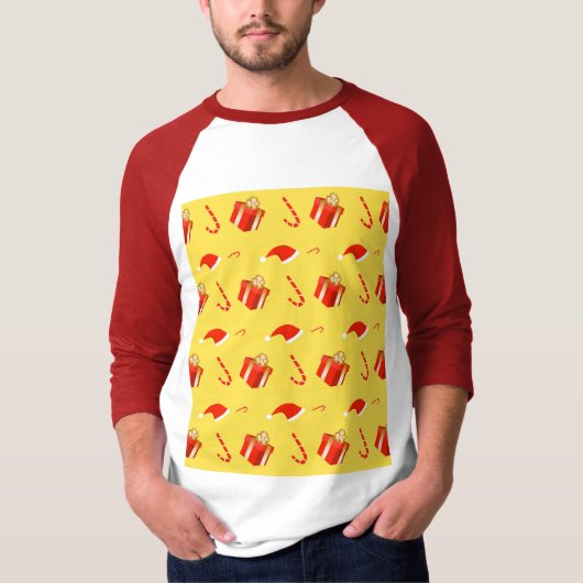 Kerstmis geschenkdoos Santa hoed snoep T-shirt (Voorkant)