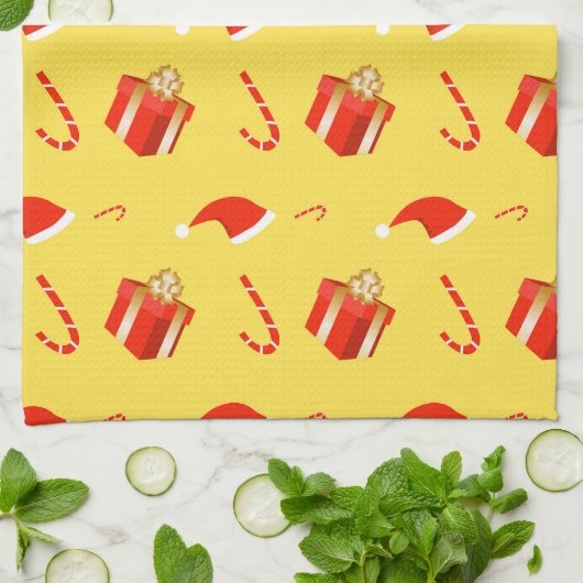 Kerstmis geschenkdoos Santa hoed snoep Theedoek (Gevouwen)