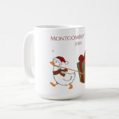 Kerstmis Geschenkendief Gans Aangepast Koffiemok (Voorkant links)