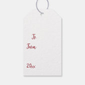 Kerstmis, geschreeuw/gepersonaliseerd cadeau Label Cadeaulabel (Achterkant)