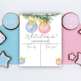 Kerstmis Geslacht onthullen Boy of meisje grafiek Poster