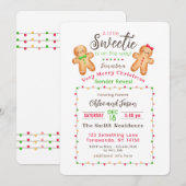 Kerstmis geslacht onthullen uitnodiging (Voorkant / Achterkant)