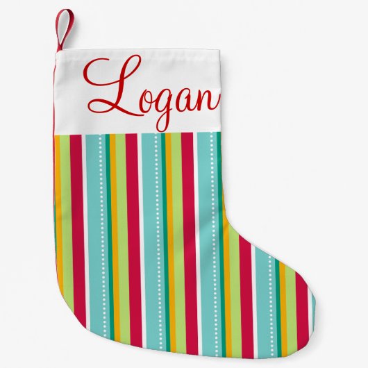 Kerstmis gestreept kleine kerstsok (Voorkant)