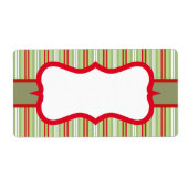 Kerstmis gestreepte etiketten (Voorkant)