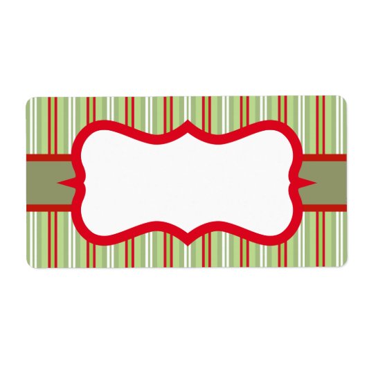 Kerstmis gestreepte etiketten (Voorkant)