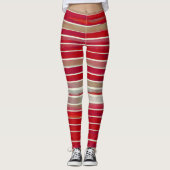 Kerstmis gestript leggings (Voorkant)