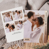 Kerstmis getrouwd | Roze gouden pasgetrouwd multi  Folie Feestdagenkaart