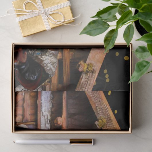 Kerstmis — Gevaar voor 4-deklappapier Tissuepapier (Geschenk)