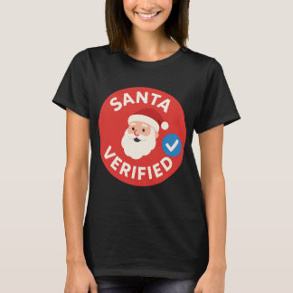 Kerstmis Geverifieerd Moderne Kerst Sociale Media T-shirt