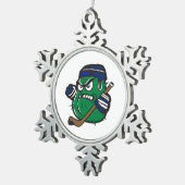 Kerstmis gevierd Cukes stijl Tin Sneeuwvlok Ornament (Rechts)