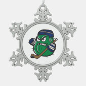 Kerstmis gevierd Cukes stijl Tin Sneeuwvlok Ornament (Voorkant)