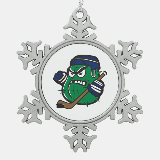 Kerstmis gevierd Cukes stijl Tin Sneeuwvlok Ornament (Voorkant)