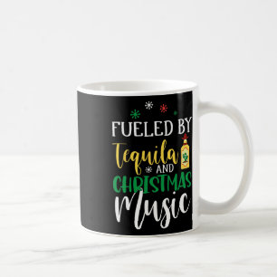 Kerstmis gevoed door tequila en kerstmuziek koffiemok