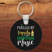 Kerstmis gevoed door tequila en kerstmuziek sleutelhanger (Voorkant)