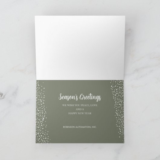 Kerstmis, gevouwen Corporate Holiday Kaart (Binnen)