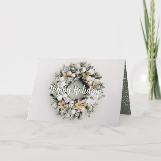 Kerstmis, gevouwen Corporate Holiday Kaart (Voorkant)