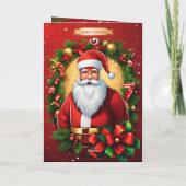 Kerstmis gevouwen Dank u kaart (Achterkant)