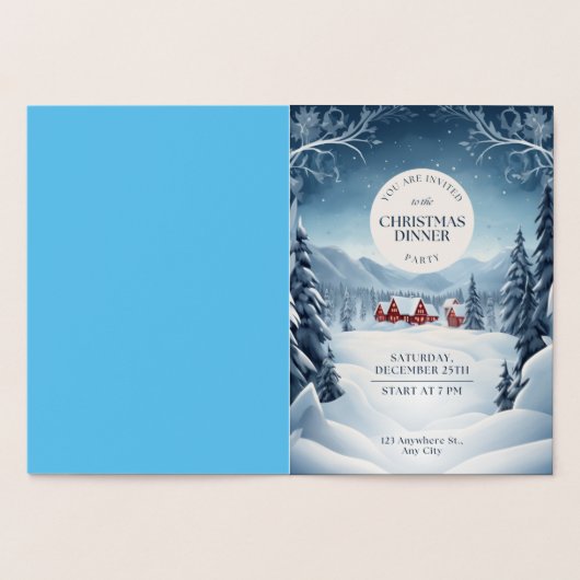 Kerstmis Gevouwen Uitnodiging 2023 décembre 25th, (Binnen)