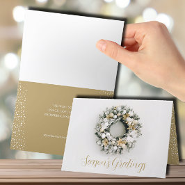 Kerstmis, gevouwen zakelijke feestdag Kaart